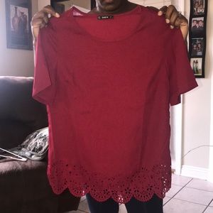 Lace detail top